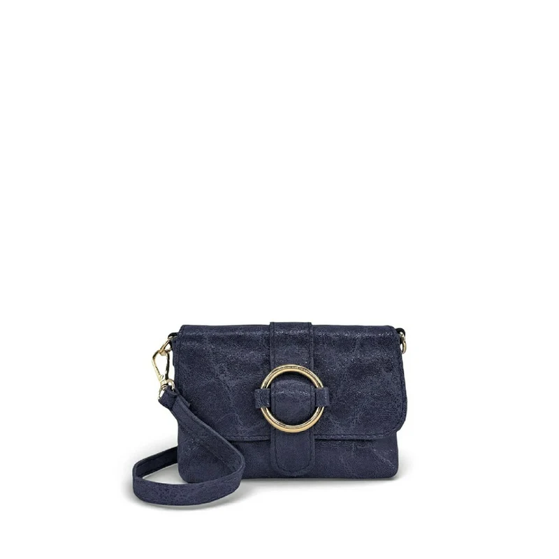 Micro sac en cuir brossé BERLINGOT Bleu marine