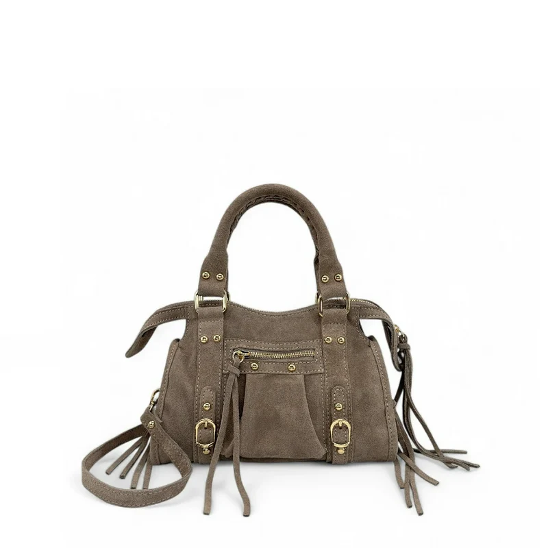 Mini-sac en daim STORM SUEDE MINI Gris taupé