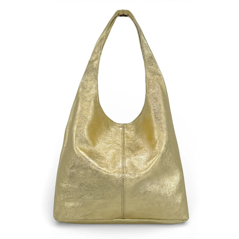 Sac à main HOBO en cuir irisé EVA GLOW Or pâle