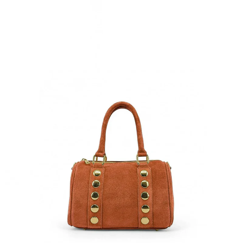 Mini sac bowling en daim DJODY Terracotta