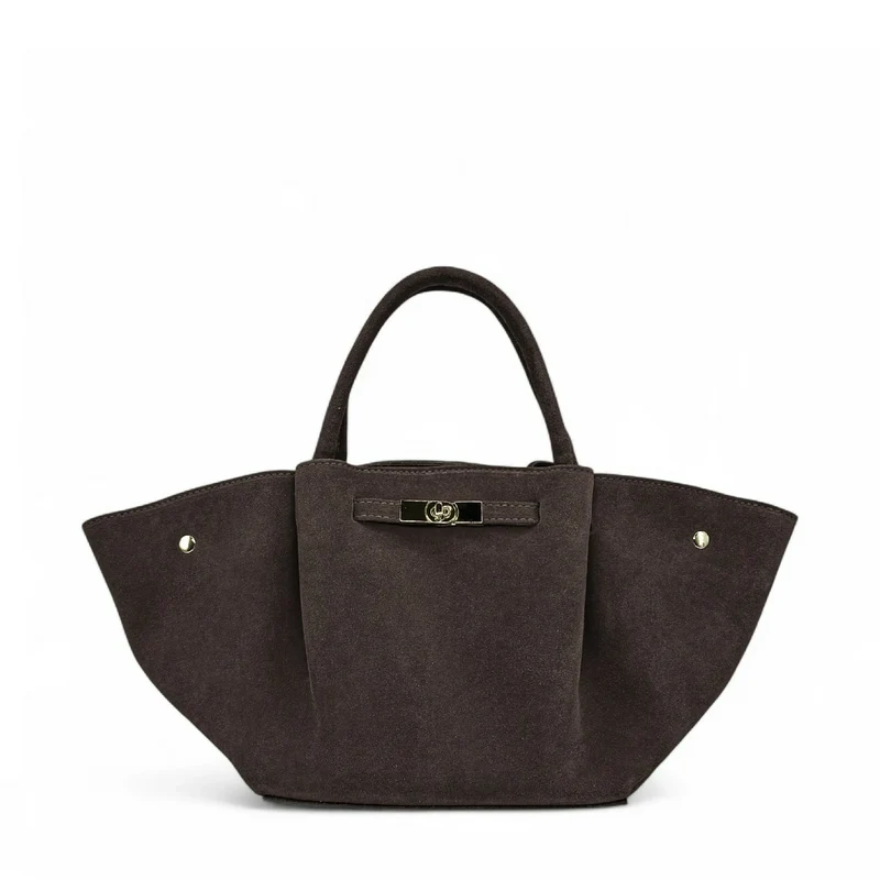 Sac cabas en daim CAPRI SUEDE Marron Chocolat