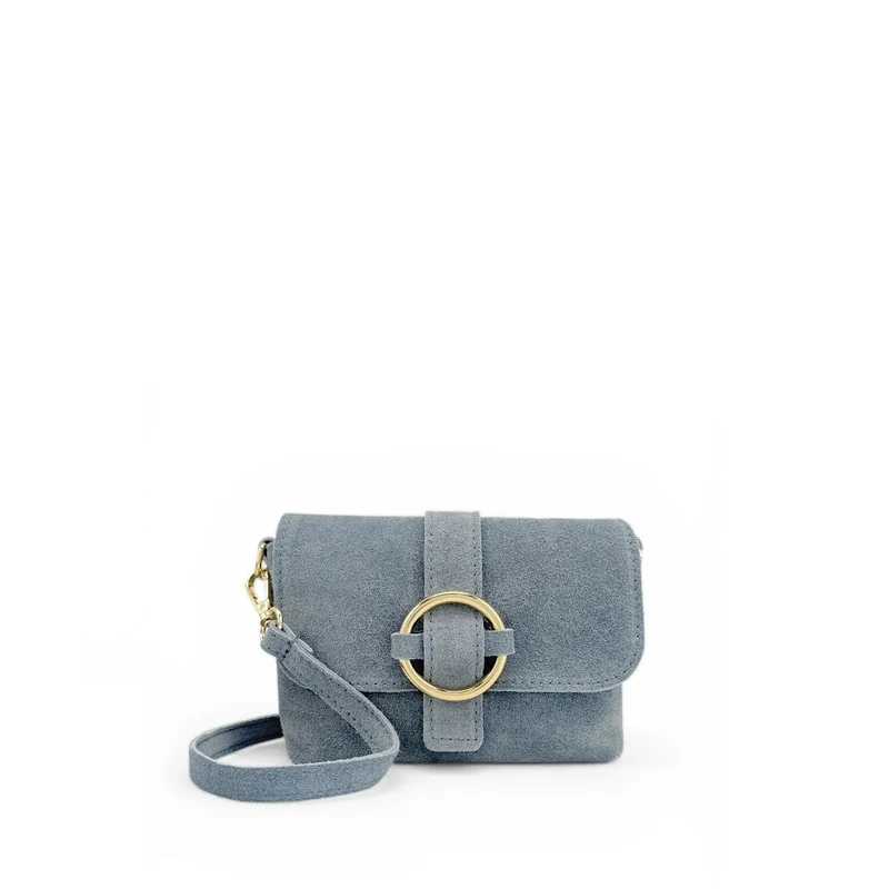 Micro-sac en daim BERLINGOT SUEDE Bleu pastel