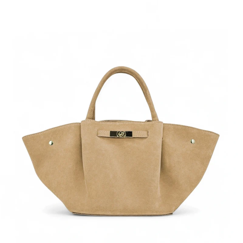 Sac cabas en daim CAPRI SUEDE Beige crème