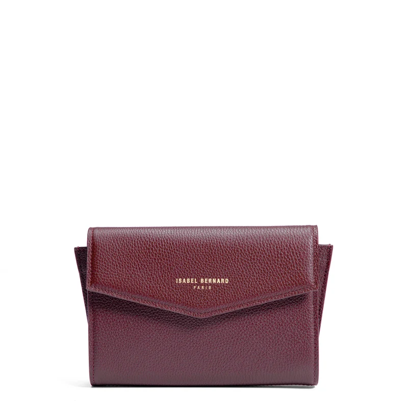 Isabel Bernard Honoré Lina Pochette Bordeaux Avec Chaîne D’Épaule Amovible IB21135-052