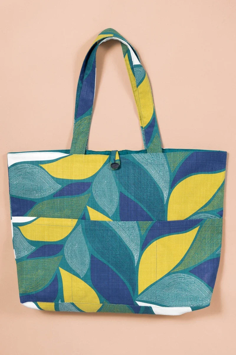 Sac de course vert en coton 100% naturel
