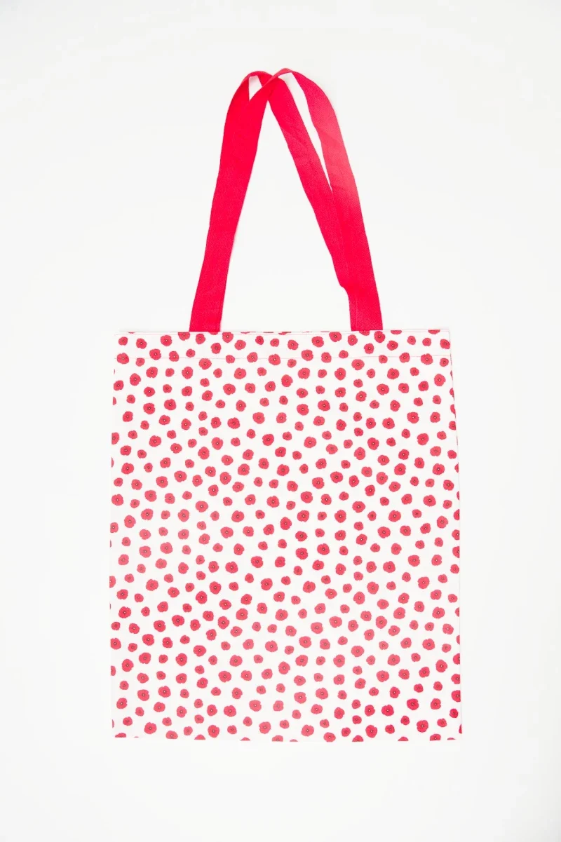 Tote Bag rouge à motifs floraux - Papaveri