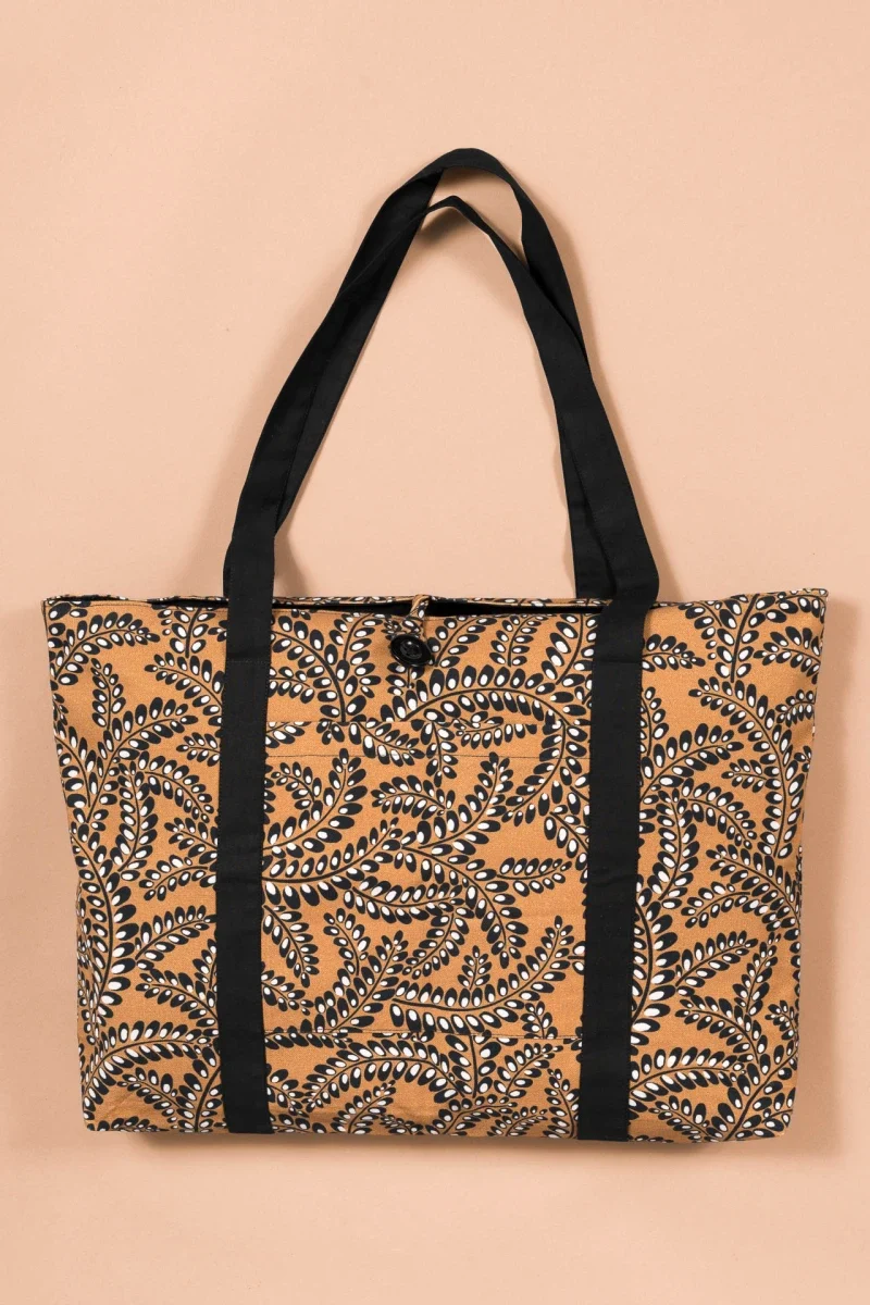Sac de shopping à motifs floraux en coton biologique
