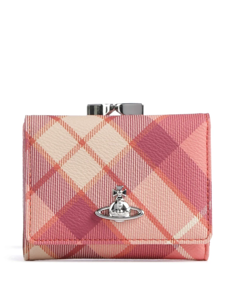 Vivienne Westwood Frame Buccia D'Arancia Small Portefeuille fraser pink