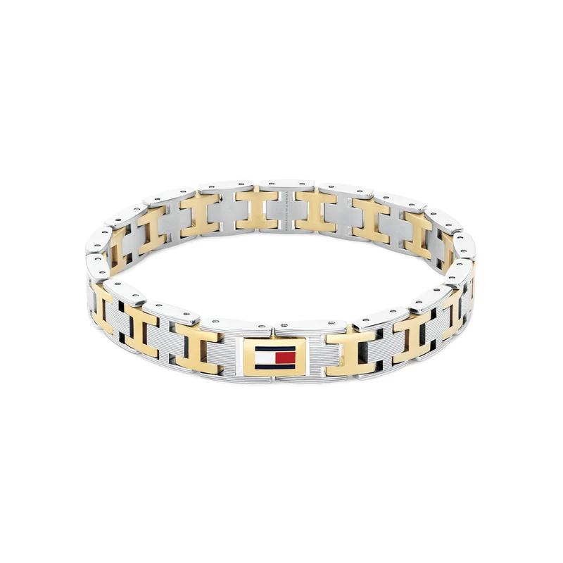 Tommy Hilfiger Acier Inoxydable Bicolore Homme Bracelet Chaîne TJ2790683