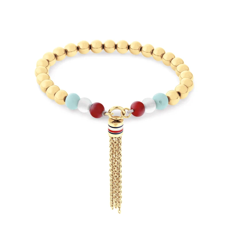 Tommy Hilfiger Acier Inoxydable Doré Femme Bracelet Perles TJ2781042