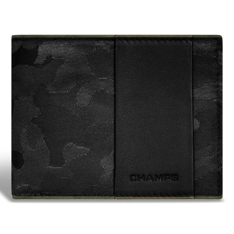 Camo / Leather Top Wing Wallet *Drop Ship*