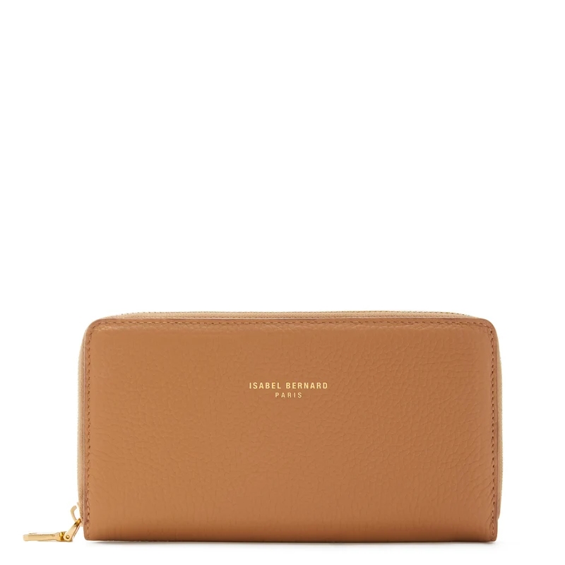 Isabel Bernard Honoré Femmes Portefeuille Zippé Marron IB23023