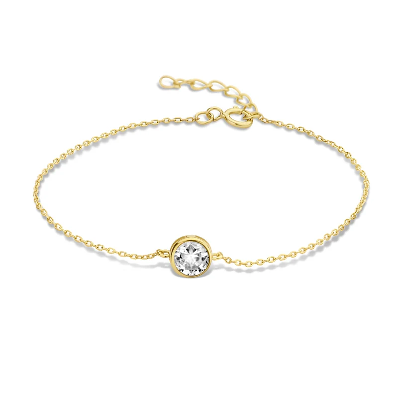 Violet Hamden Venus Bracelet en Argent 925 Sterling Plaqué Or avec Pierre de Naissance VH320010-JUL