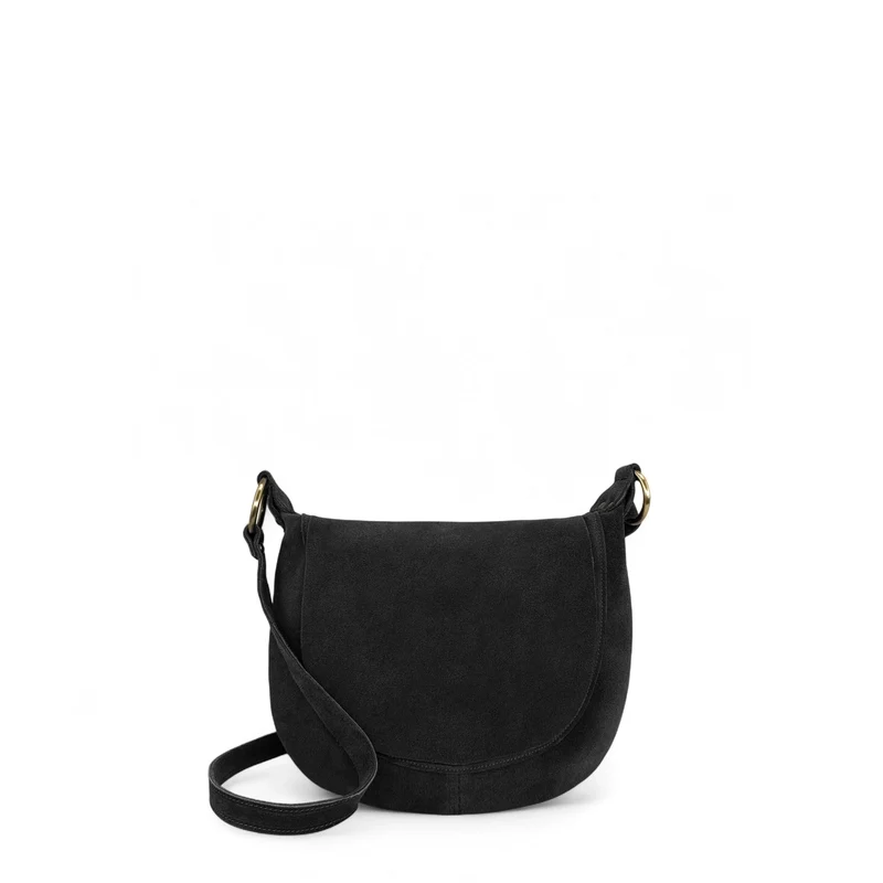 Sac bandoulière en daim LITTLE CITIZEN SUEDE Noir