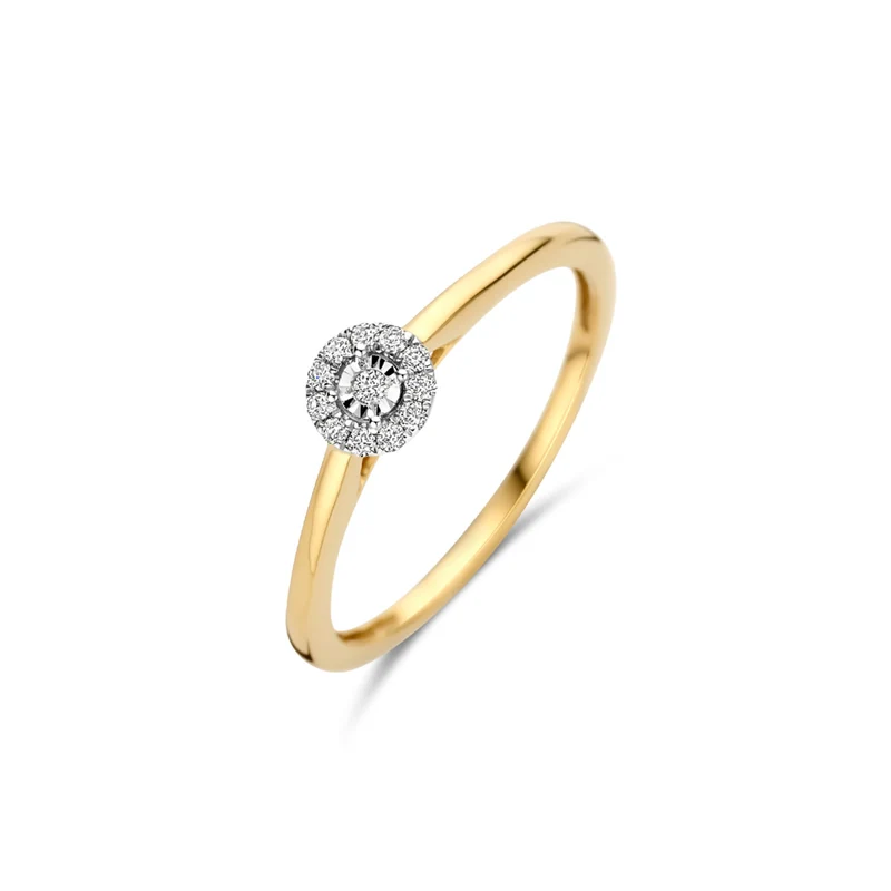 Blush Bague en or 14 carats avec diamants naturels 1678BDI/54