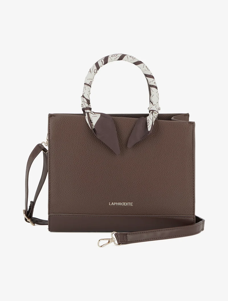 Sac à main Mirta simili grainé - Marron
