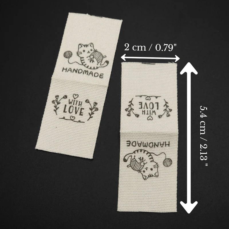 10 Étiquettes | Handmade with Love | Chat qui Tricote