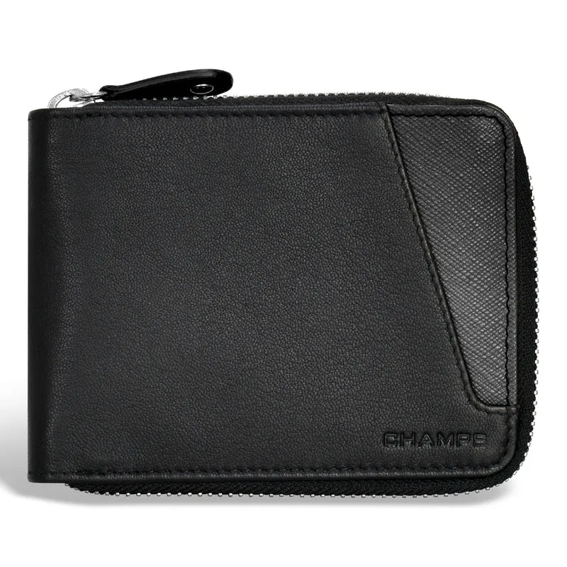 Iconic / Leather Zip Around Wallet *Drop Ship*