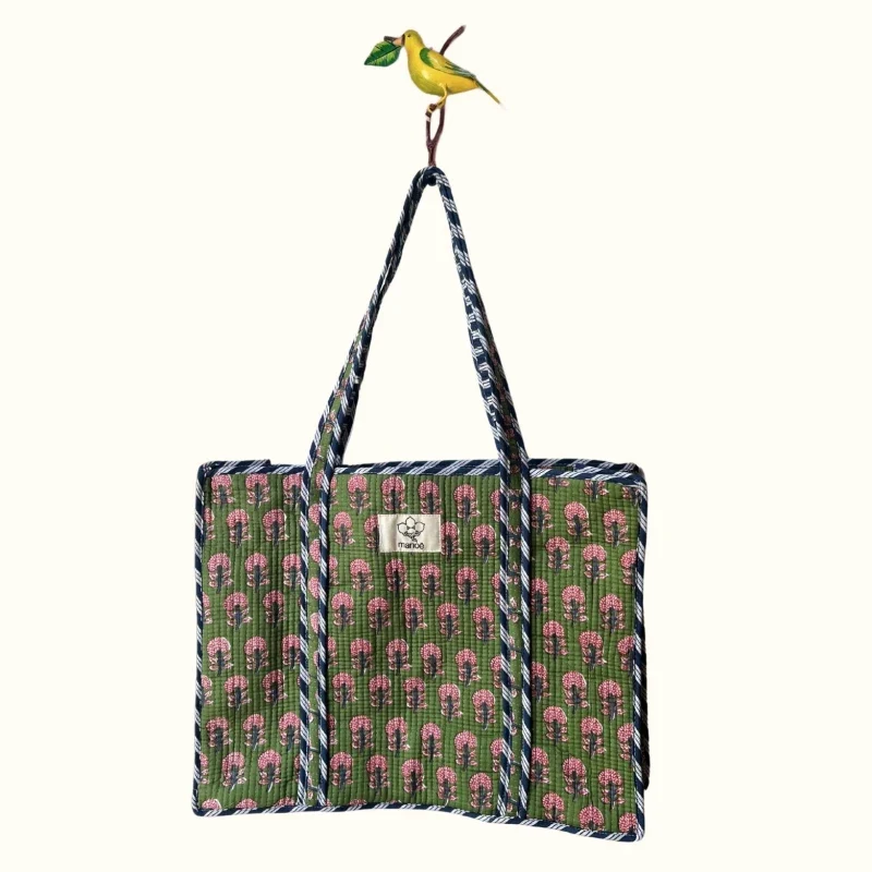Grand tote bag à Zip "Pink Grove in Forest"