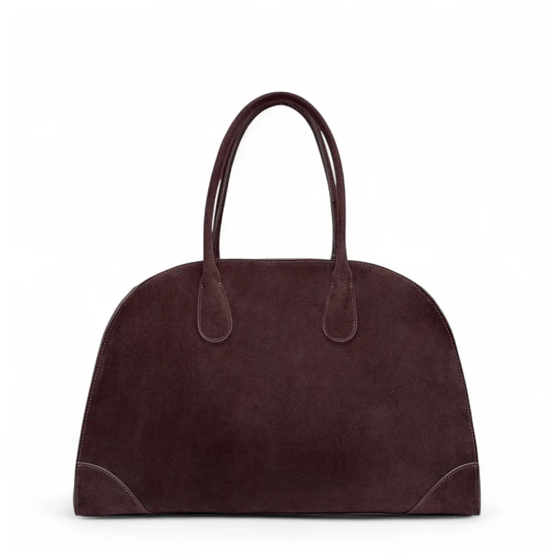 Sac cabas en daim CONSTANCE Chocolat