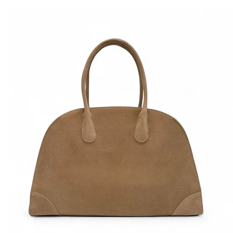 Sac cabas en daim CONSTANCE Taupe