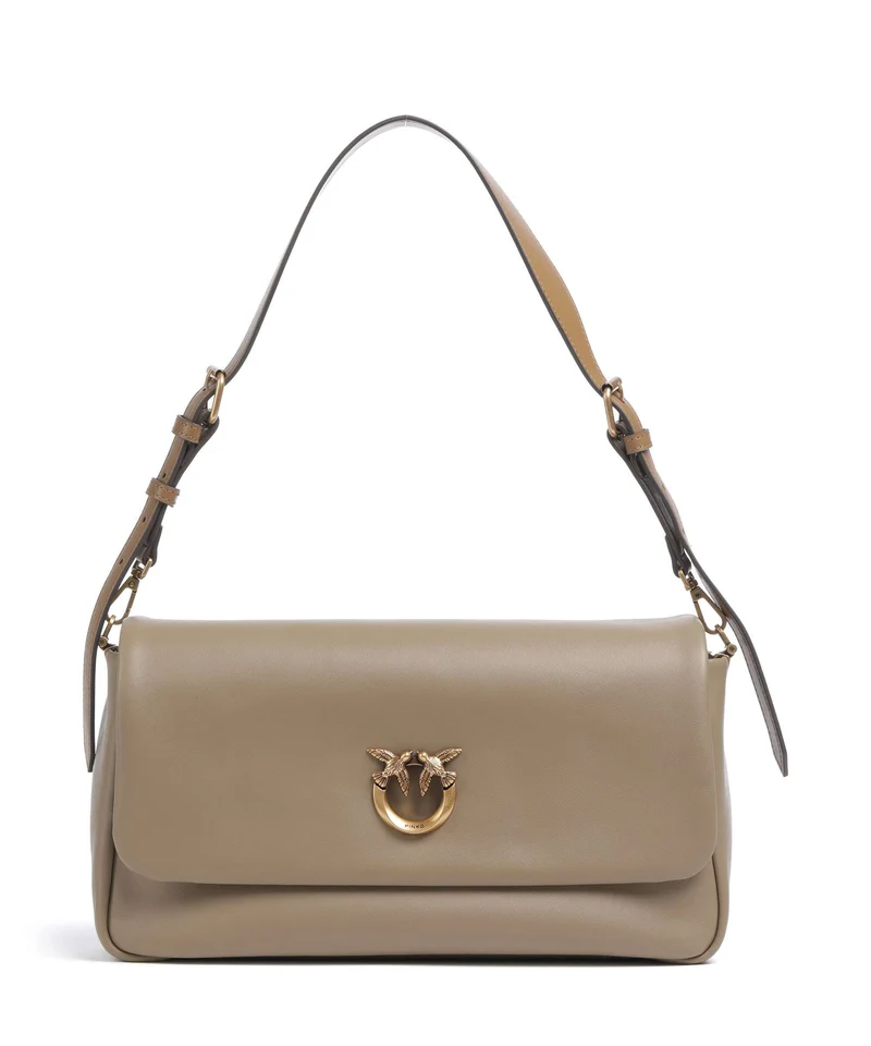 Pinko Click Soft Horizontal Sac porté épaule marrone/caramella/antique gold