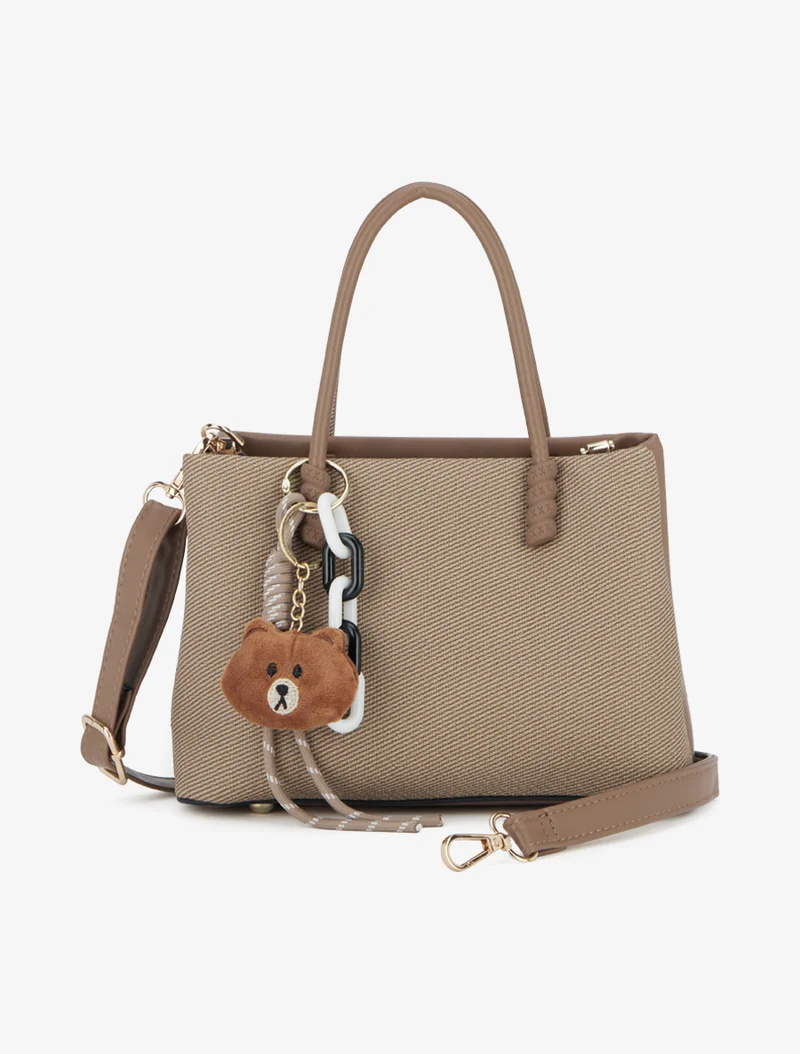 Sac besace Rachel à picots - Taupe