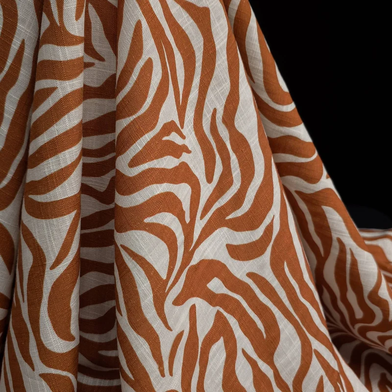 Slub de rayonne & lin | Zèbre