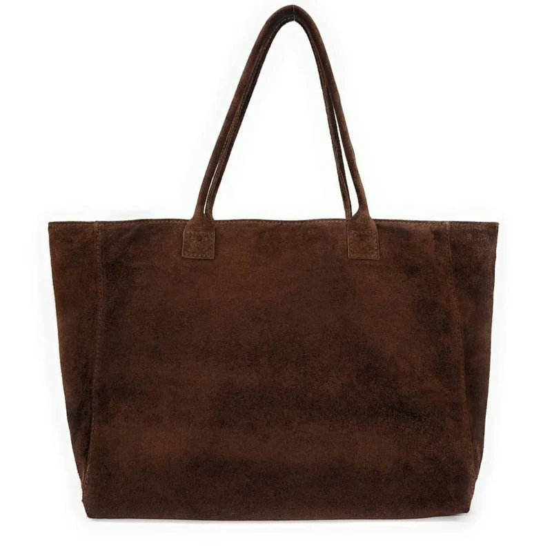 Sac cabas en daim SASHA Chocolat
