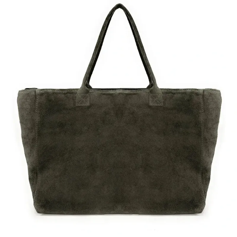Sac cabas en daim SASHA Kaki