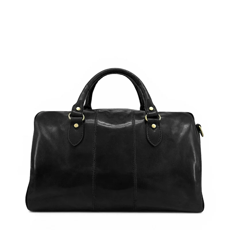 Sac de voyage en cuir lisse ANGKOR Noir