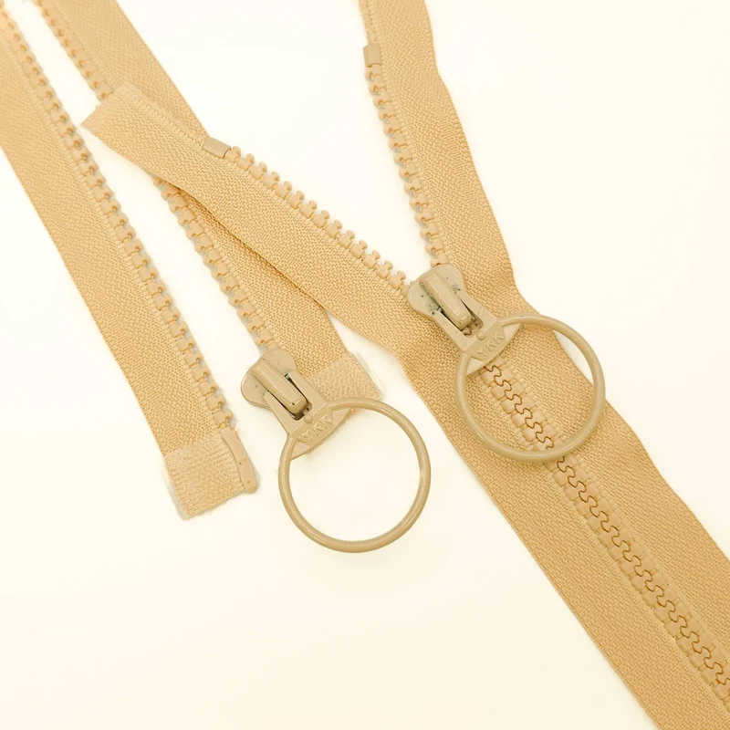 Fermeture éclair YKK | Ouverture facile | Plastique moulé | Crème | N° 5 | ZIP1080 - ZIP1082