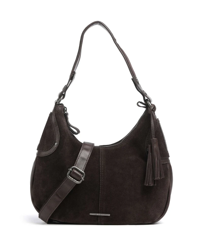 Spikes & Sparrow Suede Mix Anne-Lou Sac fourre-tout dark brown