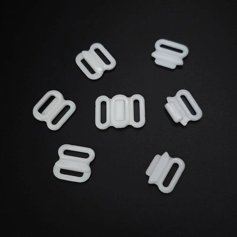 Fermoir avant pour soutien-gorge et bikini | Blanc | 8 mm / 5/16" | 4 paires