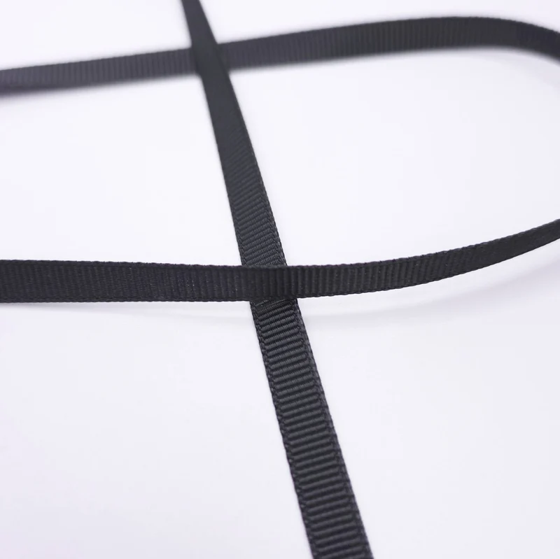 Ruban gros-grain | Noir | 6 mm