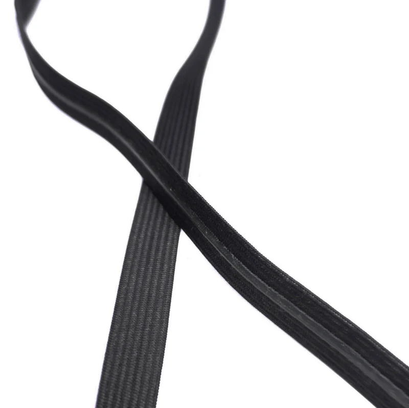 Bande élastique antidérapante en silicone | Noir | 13 mm