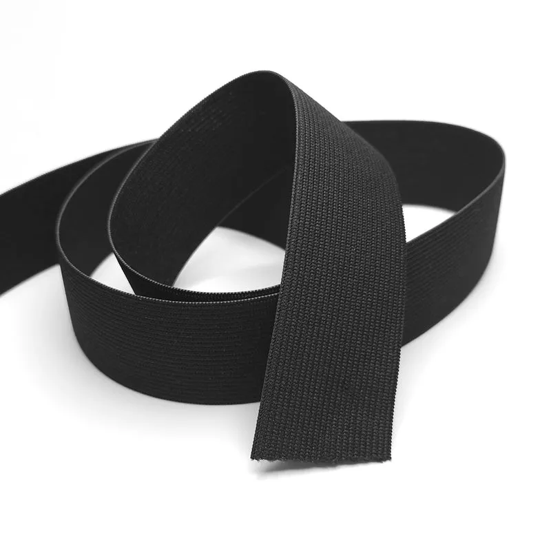 Élastique tricoté | 38 mm - 1 1/2" | Noir