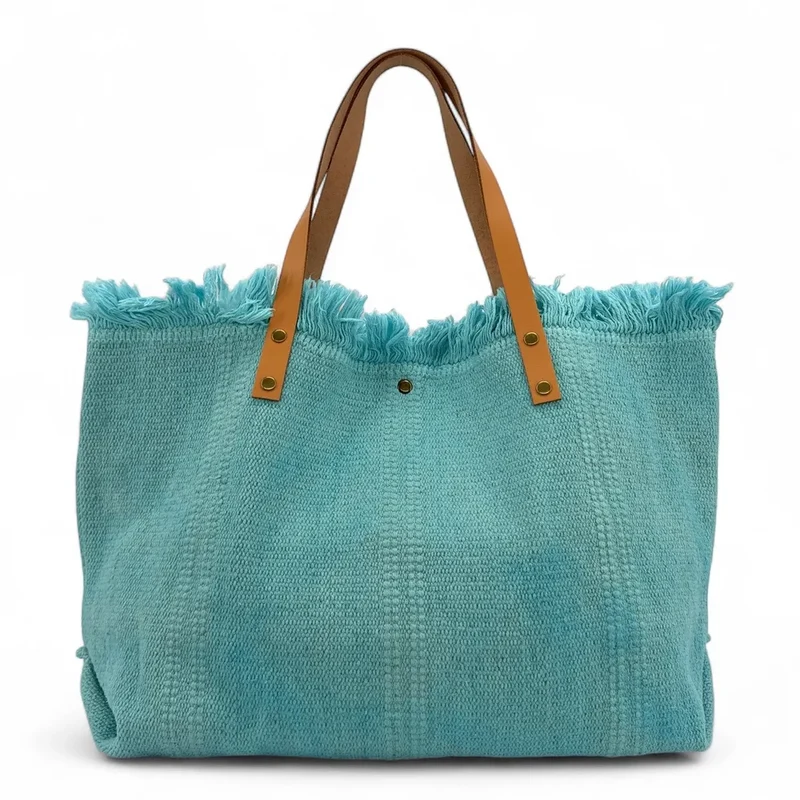 Sac de plage cabas en tissu IBIZA Lagon