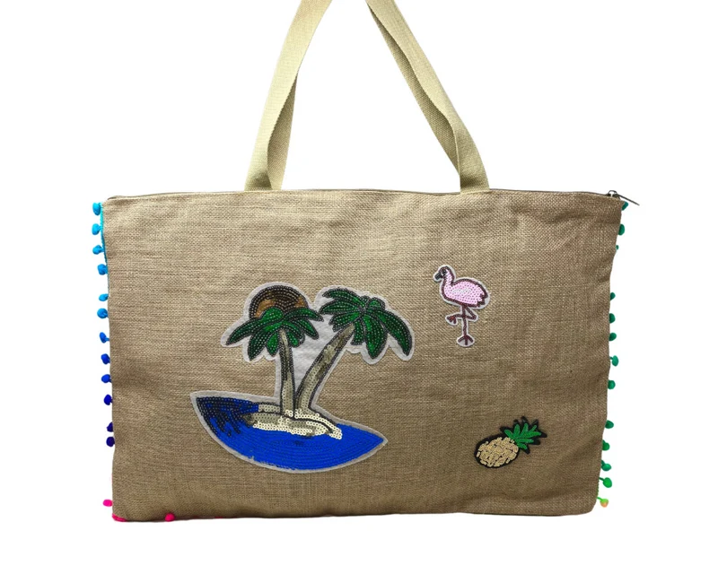 Sac de plage en toile de jute ATOLL ARI Naturel