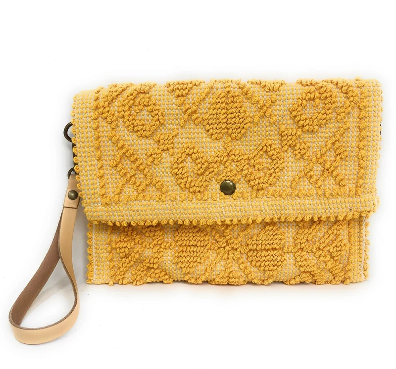 Pochette en tissu MOTU Jaune Moutarde