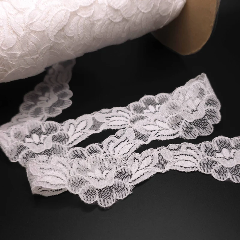 Galon de dentelle | Galon de dentelle florale | Blanc