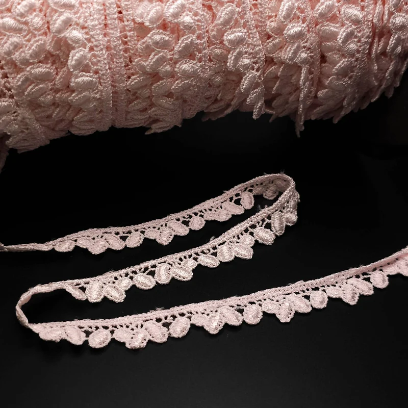 Galon Décoratif | Galon Floral Picot Rose Pâle | 13 mm