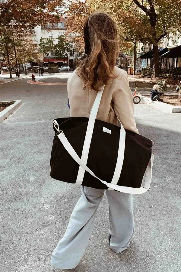 Sac cabas Noir en coton bio - Jean