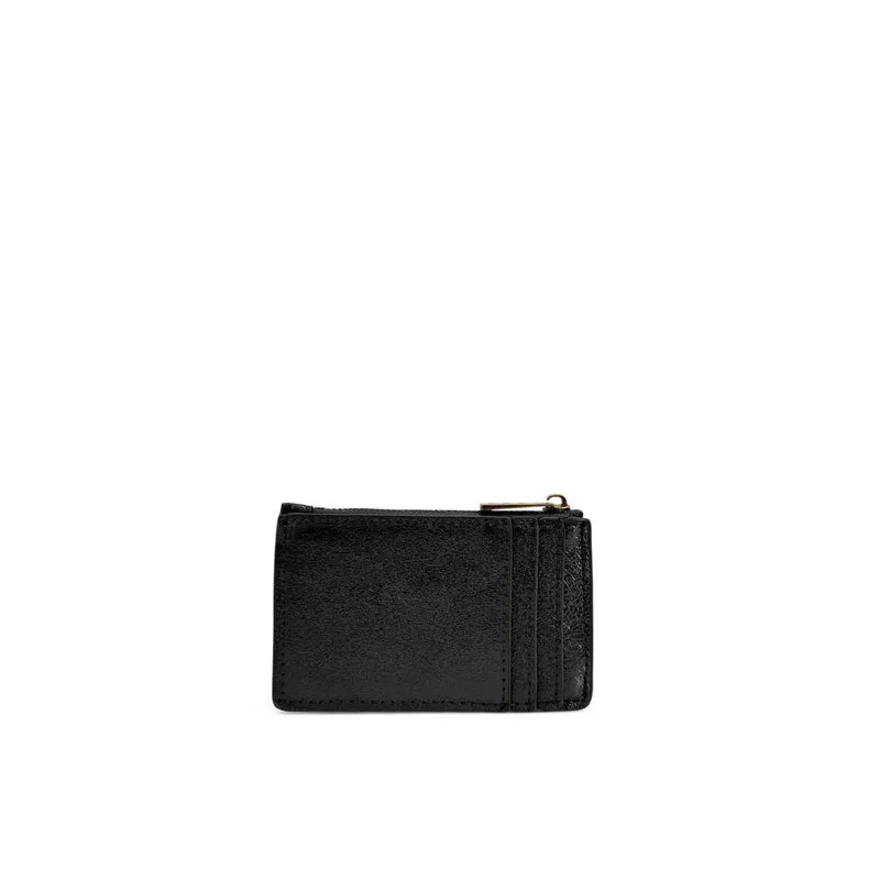 Porte-monnaie porte-cartes en cuir irisé EKKO Noir irisé