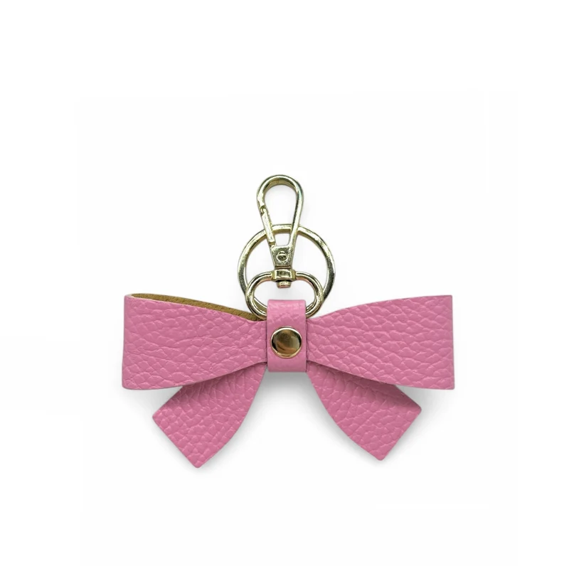 Porte-clés en cuir grainé FARFALA Rose