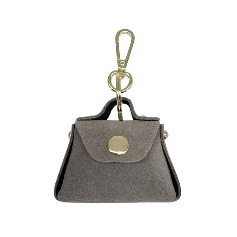 Porte-clés mini-sac en cuir BABY BABEL Taupe