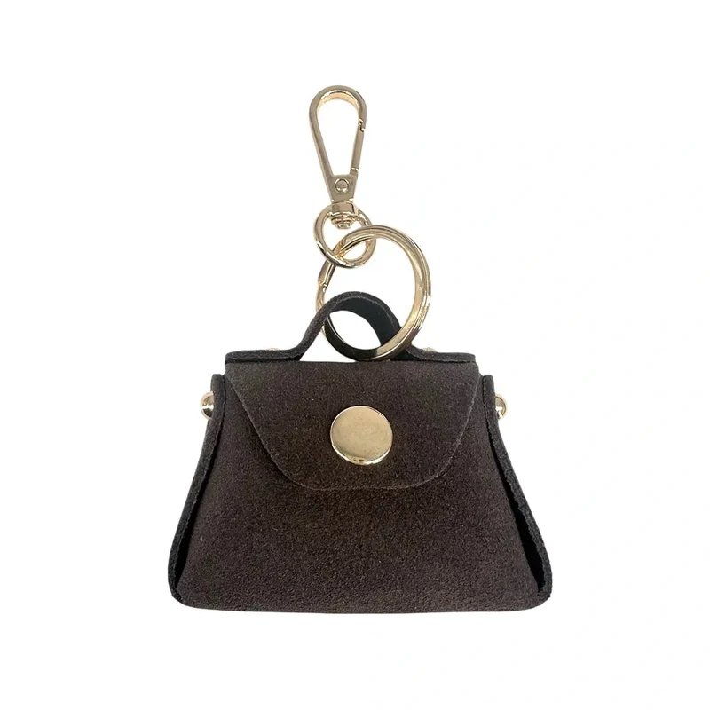 Porte-clés mini-sac en cuir BABY BABEL Chocolat