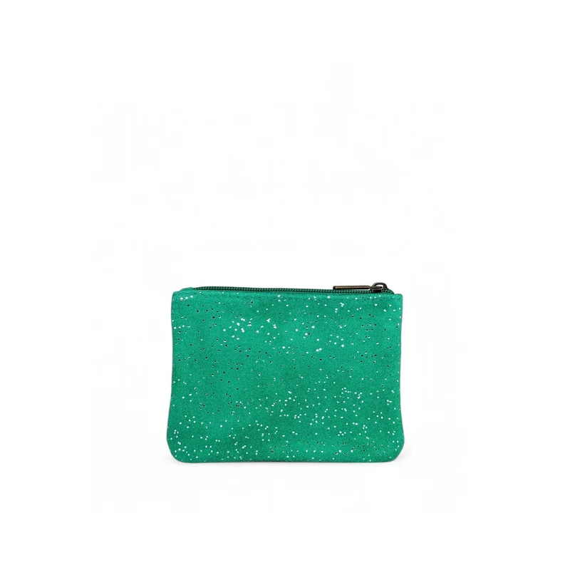 Pochette en daim à paillettes GLITTER PURSE Vert menthe