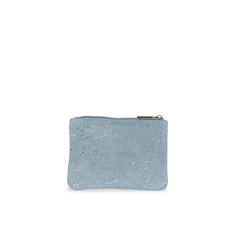 Pochette en daim à paillettes GLITTER PURSE Bleu pastel