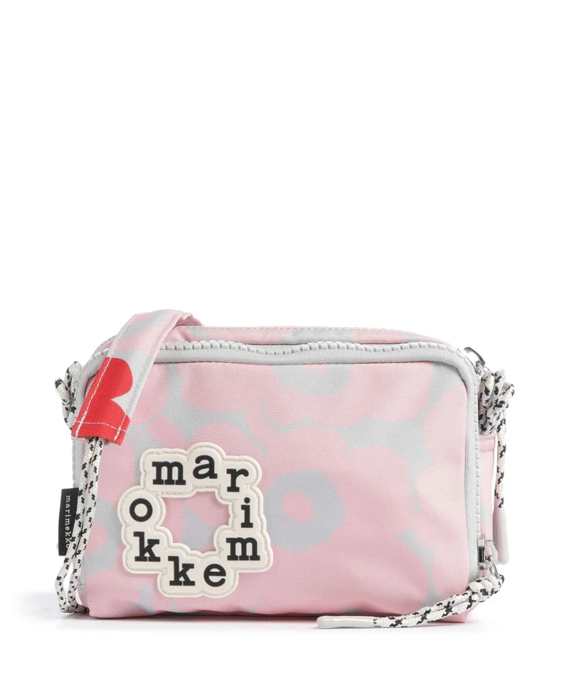Marimekko Iloisa Unikko Kioski Mini Sac bandoulière light pink/grey/red